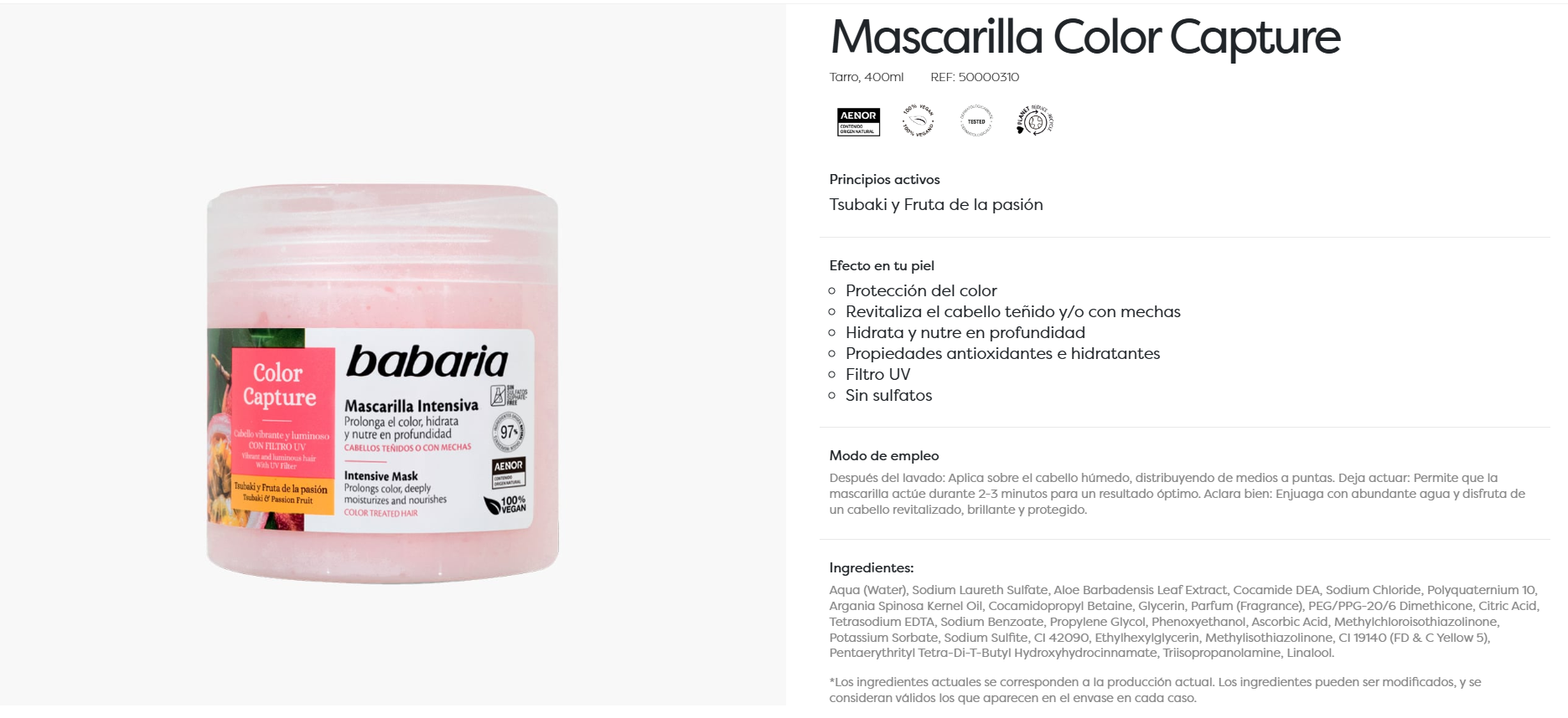 Mascarilla Color Capture